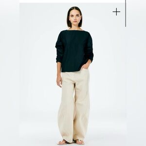 Tibi: Garment Dyed Stretch Twill Sid Jean - 28 Regular